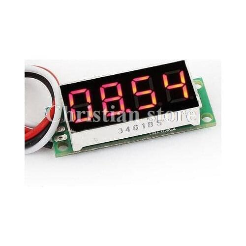 DC 0-50V 4 Digital Panel Voltmeter 3.6 Inches Red LED Display Volt Test Meter