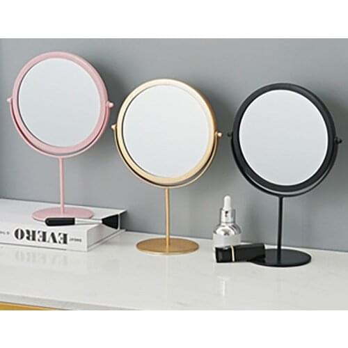 Decorative Mirrors Ins Nordic Desktop Makeup Mirror Dormitory Female Portable Large Student Small Decoratif Espejos Home Vanity
