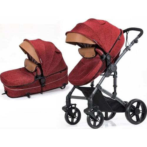Luxury Baby Stroller 2 in 1 High Landscape Baby Prams For Newborns Travel System Baby Trolley Walker Foldable Baby Car Carriage
