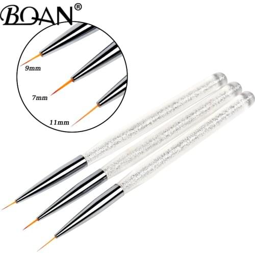 BQAN 3PCS Nail Brush Painting Pen Nail Art Brush UV Gel Brushes Drawing Crystal Painting Manicure Tool Nail Pen Nials