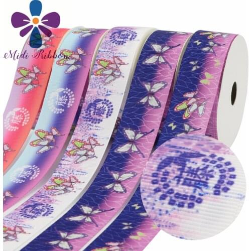 50 yards 1-1/2"38MM Japanese Cartoon Printed Grosgrain Ribbons For Hair Bows DIY Handmade Materials 50 Yards Custom Ribbon