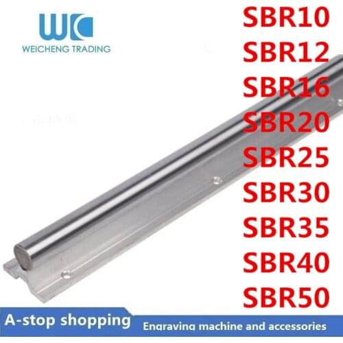 Linear guide bar SBR10/12/20/25/30 SBR16 1pc 12/16/20/25/30/35/40/50mm 100-1150mm Linear Rail Shaft Rod Compatible for CNC part