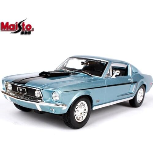 Maisto 1:18 1968 Ford Mustang GT COBRA JET Muscle Alloy Car Model Die-cast Toy Adult Collection Display Souvenir Show