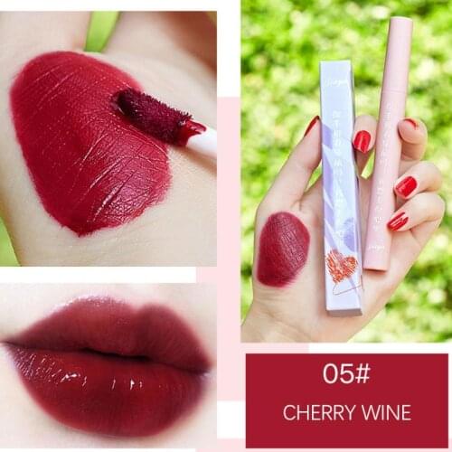 5 Color Matte Lip Gloss Set Waterproof Long Lasting Moisturizing Nourishing Non-stick Non-fading Lipstick Natural Makeup TSLM1