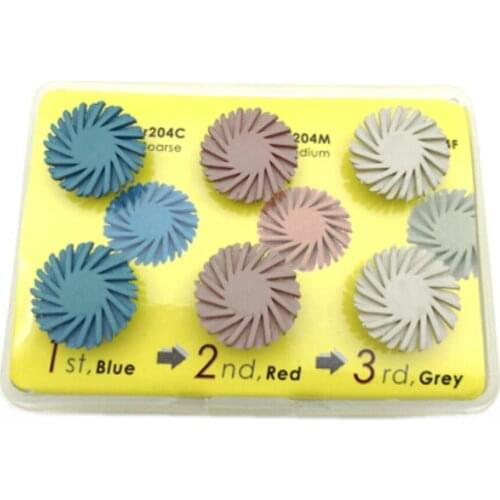 6pcs/set Dental Composite resin Polishing Disc Kit Spiral Flex Brush Burs Dental Teeth whitening Supplies