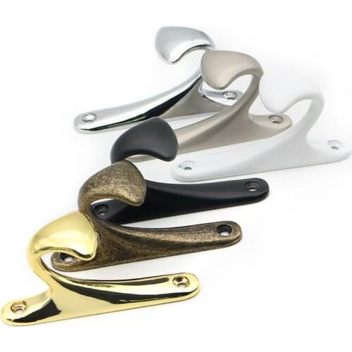 1pc Wall Hook Zinc Alloy Thicken Durable anti-rust Clothes Hanger Towel hooks Hat Bathroom Kitchen Key Hat Bag Mounted Holder