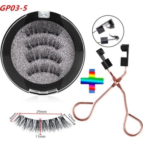 New 5 magnets false eyelashes magnetic eyelashes reusable false eyelashes natural thick and long eyelashes female makeup tool