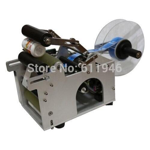 Semi-Automatic Manual Beer Cans Water Wine Glass Adhesive Sticker Label Applicator Mini Plastic Round Bottle Labeling Machine