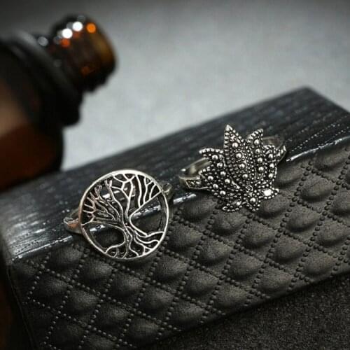 R58E 14 pcs/Set Knuckle Ring Floral Punk Boho Vintage Jewelry Fashion Women Men Gifts