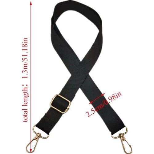 130cm Bag Strap Solid Color DIY Wide Canvas Straps Adjustable Crossbody Bag Accessories Women Shoulder Bags Handbags Decoration