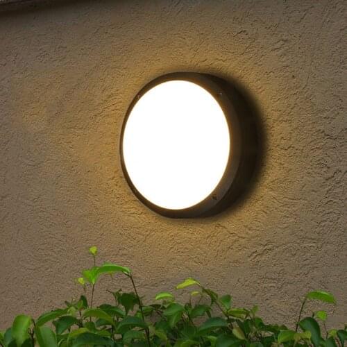 BEIAIDI Modern Minimalist Outdoor Led Ceiling Wall Lamp Waterproof Round Garden Porch Wall Light Villa Aisle Balconly Sconces