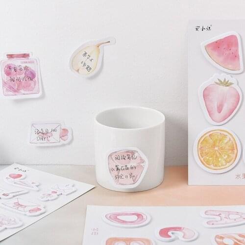 Special Combination Pink Girls Cute Sticky Notes Student School Office Message Paper Memo Pad Number Fruit Letter Kawaii Notepad
