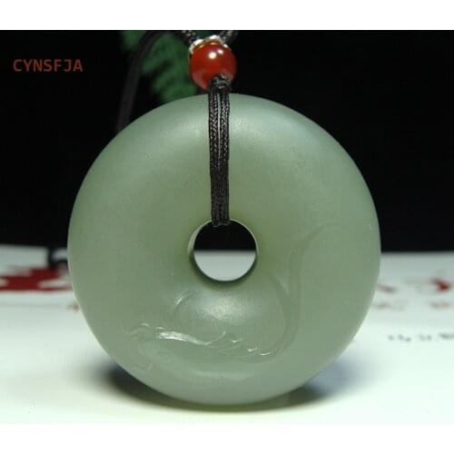 CYNSFJA New Real Rare Certified Natural Hetian Jade Nephrite Lucky Amulets Fish Peace Buckle Classical High Quality Best Gifts