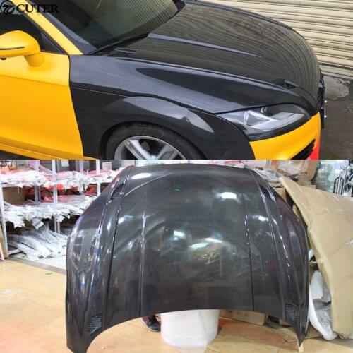 TT 8J TTS TTRS engine hood Original style Carbon fiber Auto Car bonnet engine cover for Audi TT 8J TTS 2008-2014