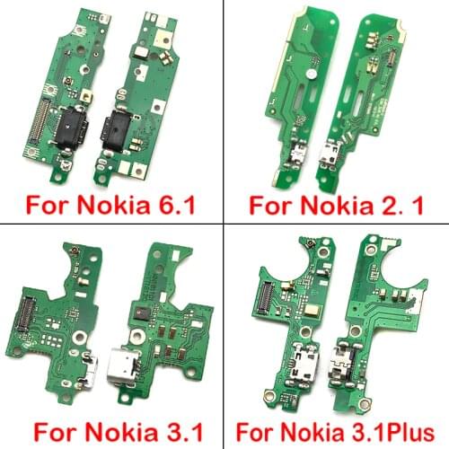 USB Charger Dock Connector Charging Port Microphone Flex Cable For Nokia 2.1 / 6.1 / 3.1 Plus / 7.1/ 5.1 2018 Replacement Parts