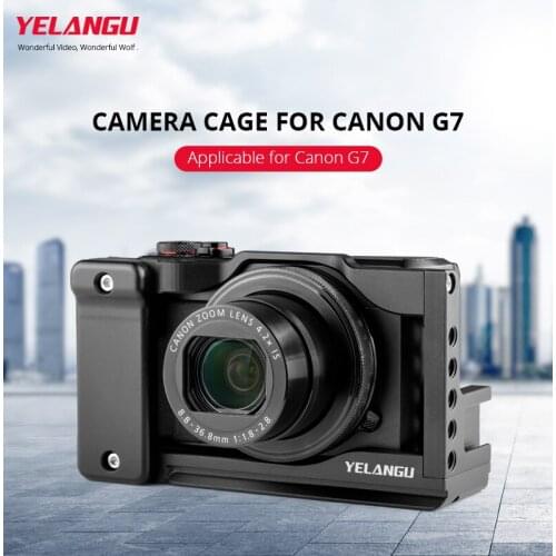 YELANGU C13 Professional Camera Video Cage With Side Handle Integrated Cold Shoe For Rig for Canon G7