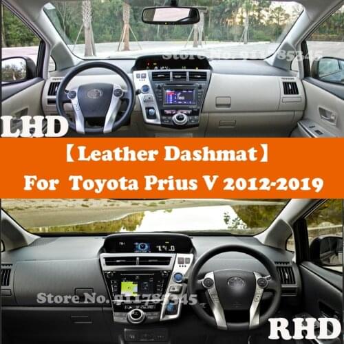 Suede Leather Dashmat Accessories Car-Styling Dashboard Covers Pad Sunshade For Toyota Prius V Alpha Daihatsu Mebius 2012~2019