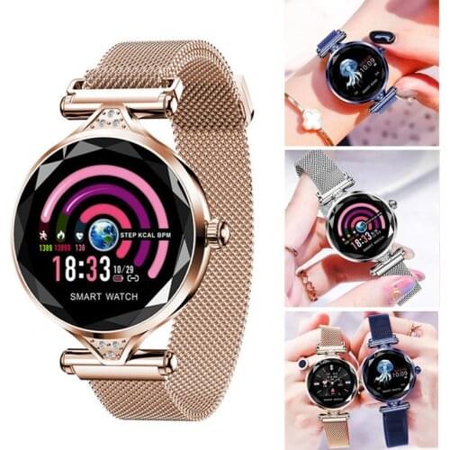 Women Ladies Chic Smart Watch Touchscreen Bracelet Heart Rate Sleep Monitor Call/Message Reminder Sport Clock for iPhone Android