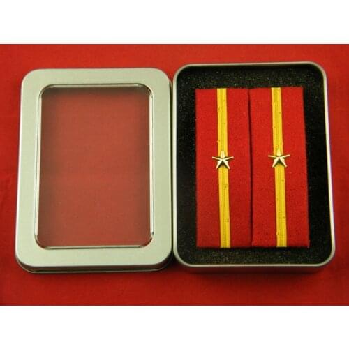 WWII WW2 Imperial Japanese Army Squad Leader Hard uniform Shoulder Boards with Box Reproduction