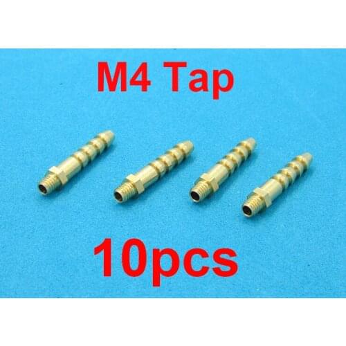 10pcs M4 Long water outlet brass water nipple fit for 3mm tube spare parts for RC Boat cooling water system