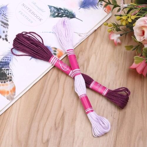 12pcs Cross Stitch Embroidery Thread Gradient Floss Sewing Skeins Braiding DIY H58C