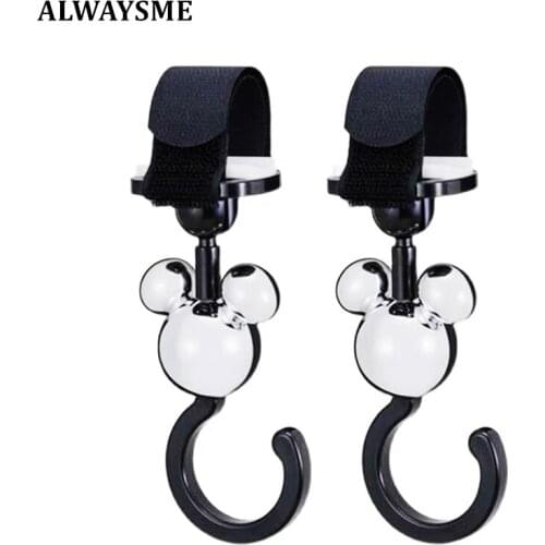 ALWAYSME 2PCS-Pack Cartoon Style Baby Stroller Hook Hanger