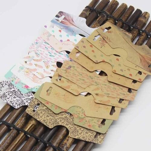 33designs Jewelry Necklace Bracelet Hang Tag card100pc+100 fold stciker per lot DIY Thank you necklace earring holder cards