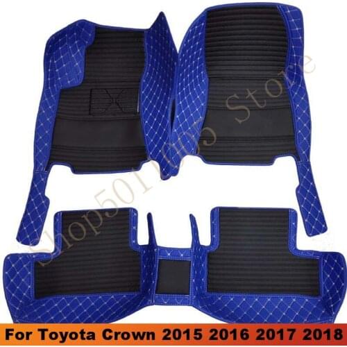 For Toyota Crown 2015 2016 2017 2018 Car Carpet Black Interior Automobile Rug Accessories Car Floor Mats Waterproof Protect Pads