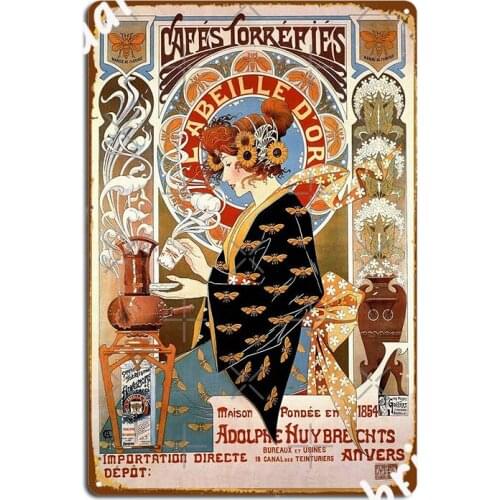 Labeille Dor French Metal Plaque Poster Club Party Club Bar Painting Décor Create Tin Sign Poster