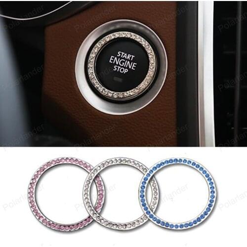 For Subaru X/V/Forester/outback/legacy/Impreza Crystal Ignition Key Ring Engine Start Stop switch cover Car Accessories