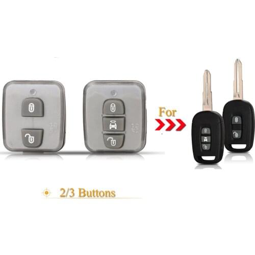 Kutery 2/3 Buttons Remote Key Cover Case Key Rubber Button Pad Replacement For Chevrolet Captiva Antara Cruze Opel