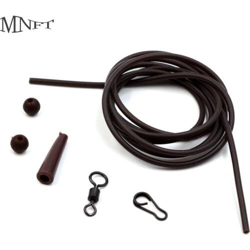 MNFT 3Set Carp Fishing Accessories Kit Helicopter Rig Tubing Sleeves Tail Rubber Swivel Clips Bead Chod Rig Kit