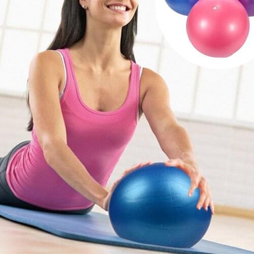 Yoga Ball Fitness Exercise Stability Balance Workout Anti Burst Blue Pilates Ball 25cm Diameter