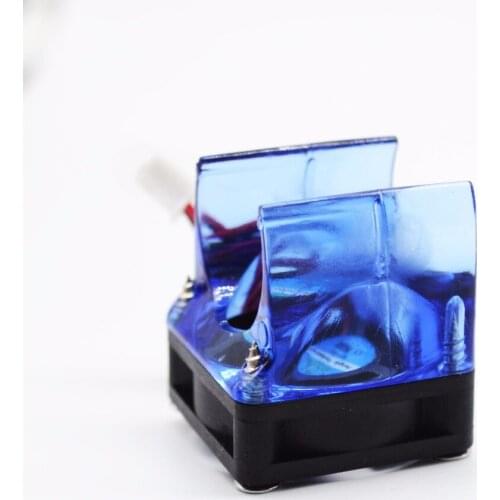 12V Plastic Mini Cooling fan with Blue/ Black Cooling fan Housing Guard for DIY J-head V6 Hotend Bowden/Wade Extruder