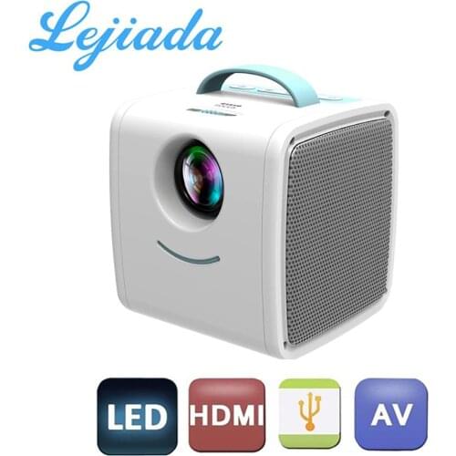 LEJIADA Q2 LED Portable Mini Size 600 Lumen Support 1080p HD Playback HDMI USB Movie Projector Home Multimedia Player