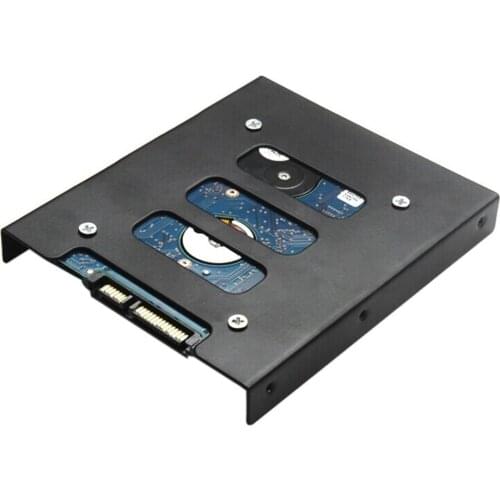 Professional 2.5 Inch To 3.5 Inch SSD HDD Metal Adapter Rack Hard Drive SSD Mounting Bracket Holder For PC Black