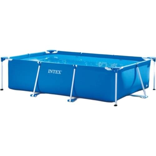INTEX rectangular tube rack paddling pool childrens family swimming pool oversized bracket thickened outdoor pool 260*160*65CM