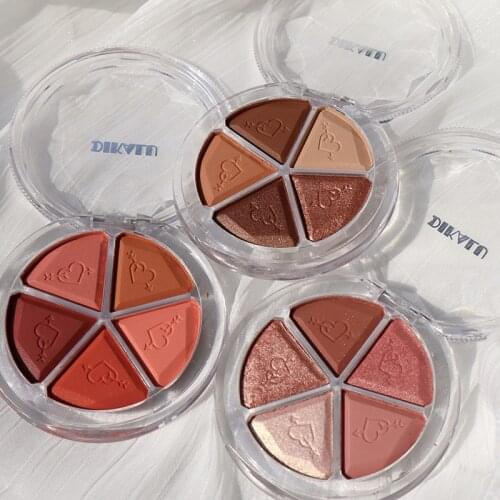 Blush Eyeshadow Five-color Petal Bean Paste Earth Matte Pearlescent Lazy Wind Portable Eye Shadow Palette TSLM1