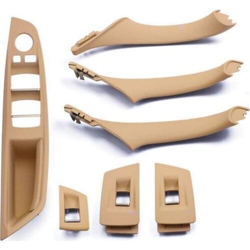 1 set Beige Door Handle Recessed Grip Switch Panel& Inner Door Trim Cover&Window Lifter Switch for BMW F10 F11 51417225875