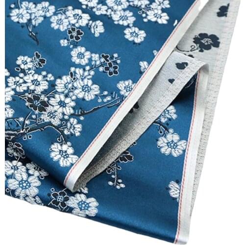 Width 29inch Brocade satin Plum blossom Cloth Costume Chinese clothing Tang suit Baby clothes cheongsam silk Jacquard Fabric