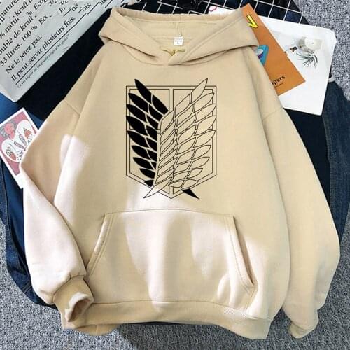 Hot Harajuku Anime Attack on Titan Hoodie 2021 Spring Autumn Women Attaque Des Titans Hoodies Female Sudadera Hooded