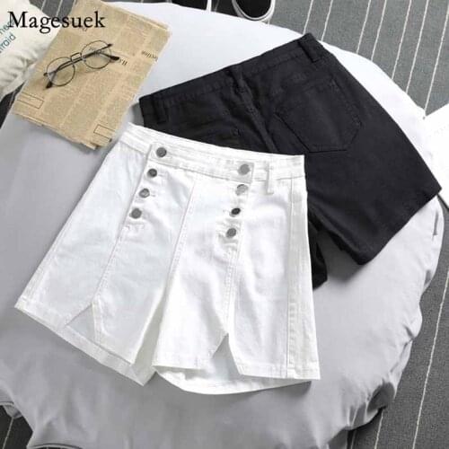 New Summer High Waist Denim Shorts 2021 Casual Black White Denim Shorts Women Korean Loose Short Jeans Shorts Women Female 10251