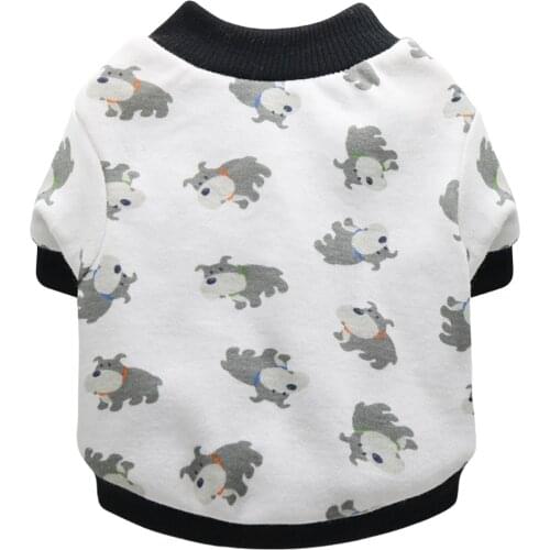 Winter Warm Pet Clothes Cute Printed Puppy Pullover Sweater Coat Soft Hoodies Clothing For Small Medium Size Dogs Outfits