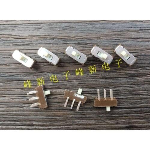 10pcs Japan straight plug 6-pin 2 gear toggle switch double row toggle sliding switching power supply SSSS222700
