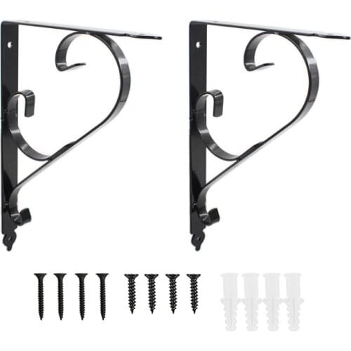 2Pack Shelf Brackets,Wall Mounted Floating Shelf Bracket Hardware,L Brackets for Shelves Heavy Duty Metal Corner Brace 250x164mm