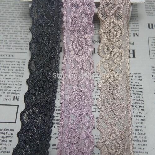 20 Yard/lot 28mm Width High Elastic Stretch Lace Trim Sewing /garment/apparel Headband Elastic Lace
