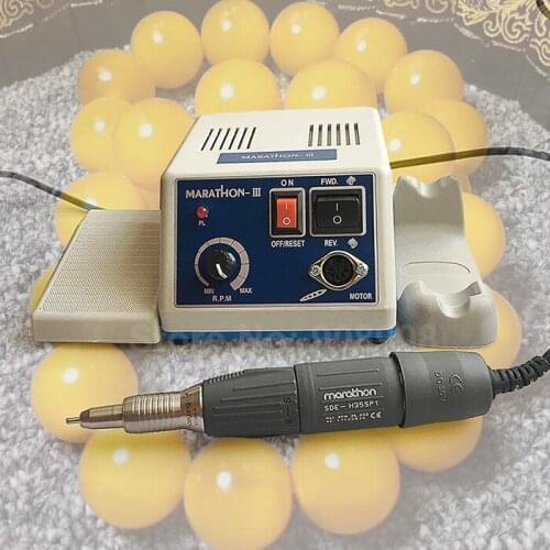 220V/110V 35000rpm SHIYANG New N3 Hand Grinder Power Engine + Marathon SDE-H35SP1 Handpiece Micromotor