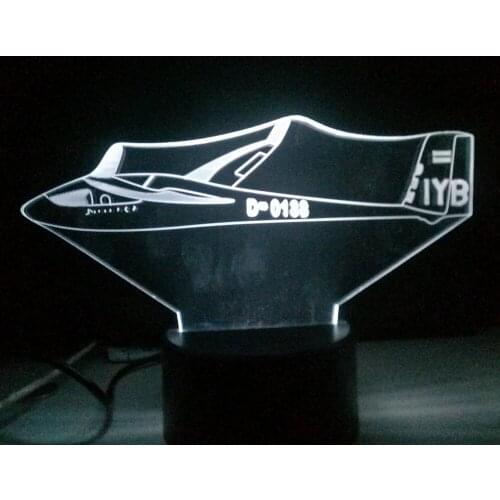 New Air Plane 3D Night Light 7 Colors Changing Acrylic LED Touch Switch Home Decoration Atmosphere Table Lamp Kids Gift Toys