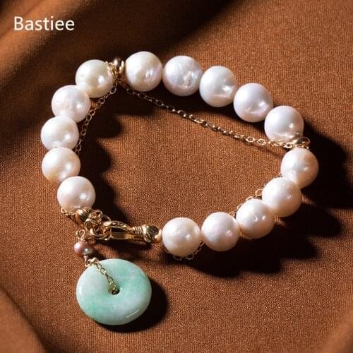 Bastiee 14K Golden Plated Pearl Bracelet For Women Silver 925 Jewelry Bracelets Hmong Jewelry Luxury Wedding Jade Jewellery