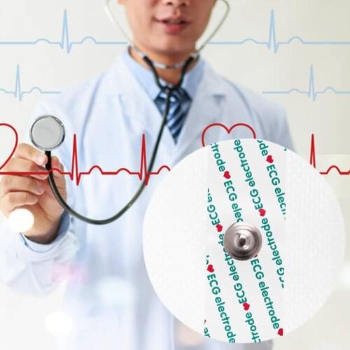 ECG Electrode Patch for Electrocardiograph Fittings Lead Wire ECG poster Circular Electrode Adult Non-woven cloth 50pcs